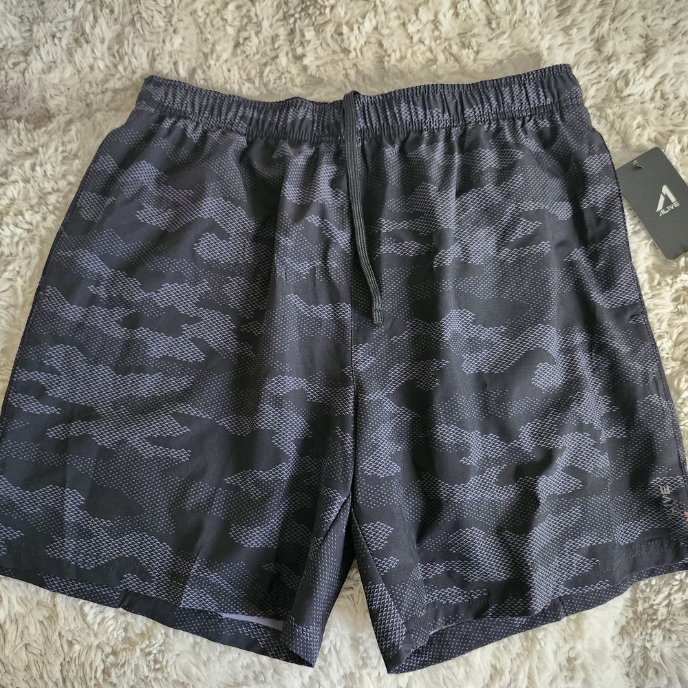 All in Motion Gray Camo Athletic Shorts